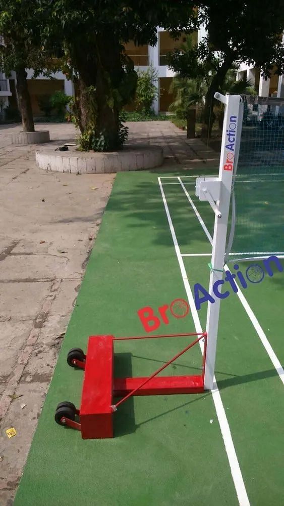 White Portable Badminton Pole