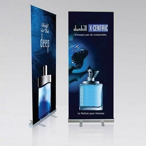 White PVC Aluminium Roll-Up Banner Stands, For Advertisement,Promotion, Size: 80x200 Cm