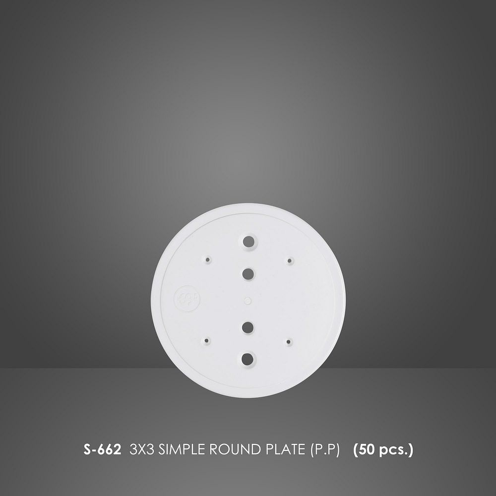 White PVC Junction Box Round Sheet