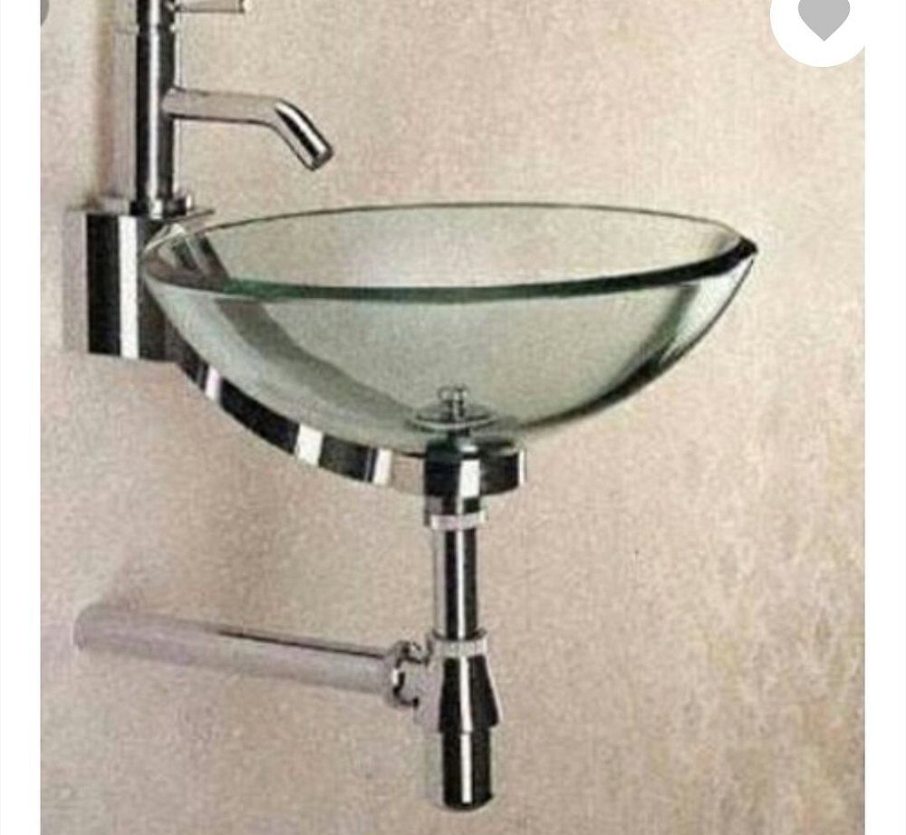 White Round Glass Wash Basin, For Bathroom, Model Name/Number: Alsa 244