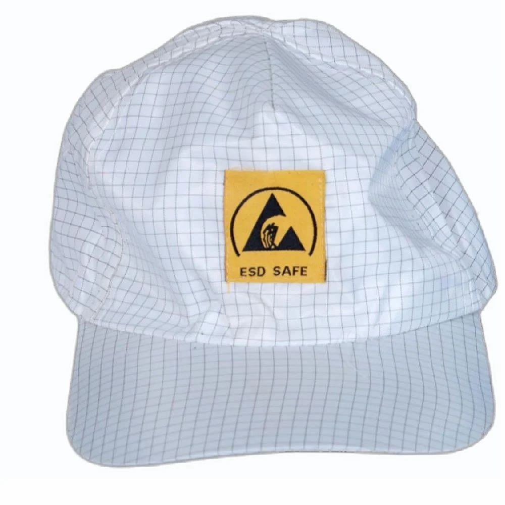 White Unisex ESD Head Cap