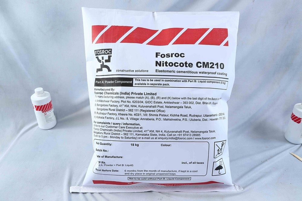 White,Gray Fosroc 18 Kg Nitocote CM210 Waterproof Coating, For Construction