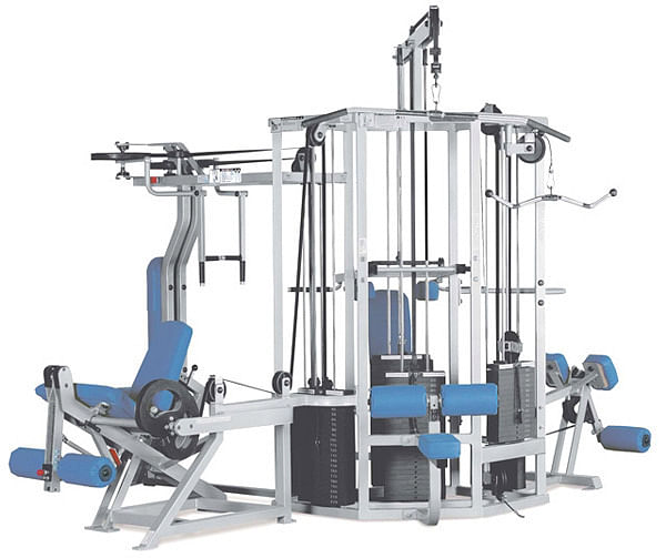 Whole body Commercial 6 Station Multi Gym, Weight: 550 Kg