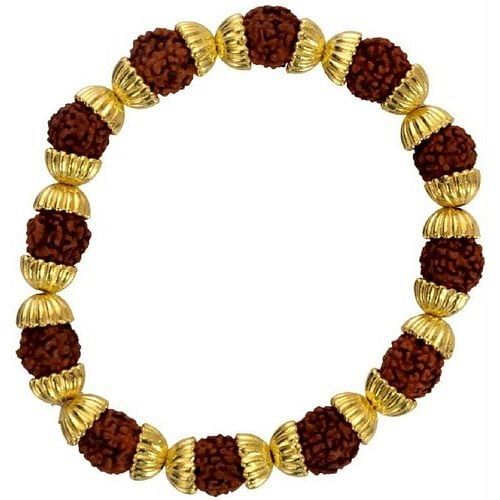 Wood Brown Rudraksha cap bracelet