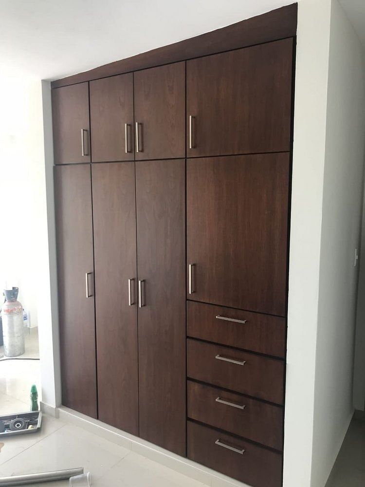 Wooden 2 Doors Modular Wardrobe, For Home, With Locker