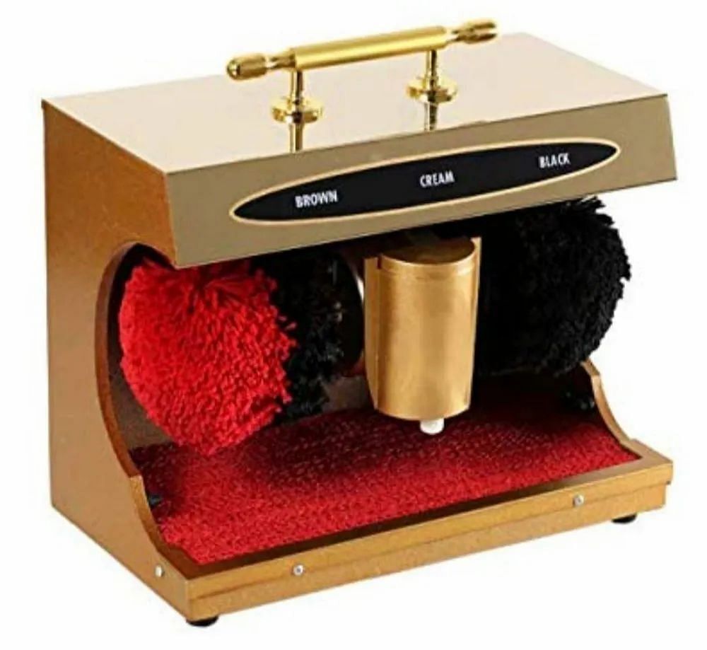 Wooden Brown Shoe Shine Machine, For Hotel, Production Capacity: 120 Sph