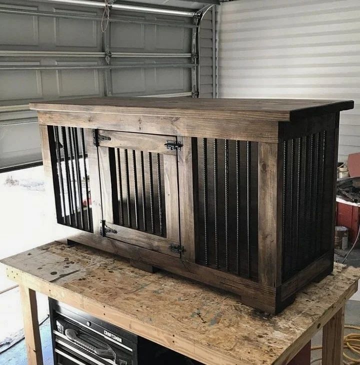 Wooden dog kennel