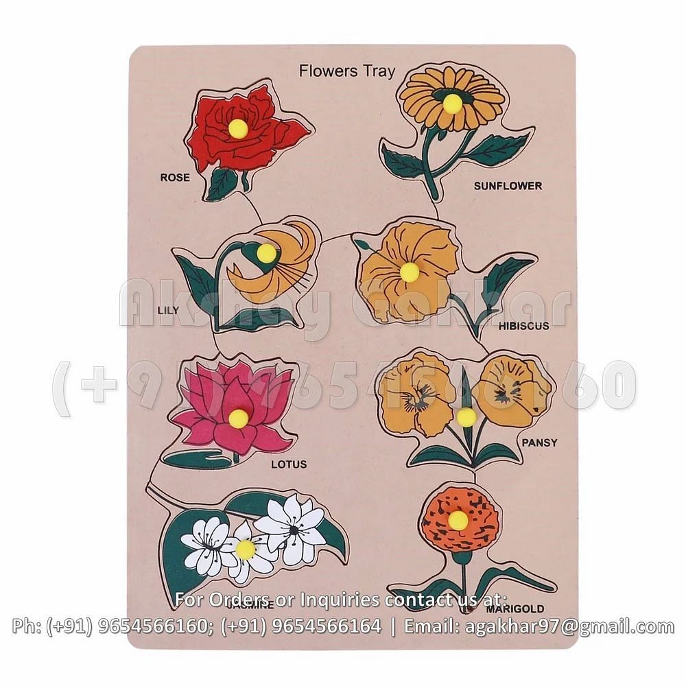 Wooden Early Puzzle Flowers