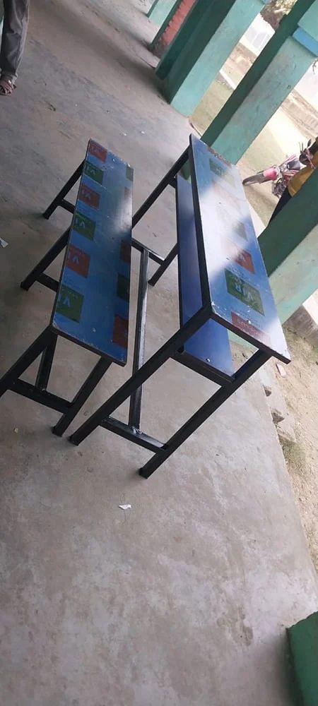 Wooden School Benches And Desks, 3 Seater