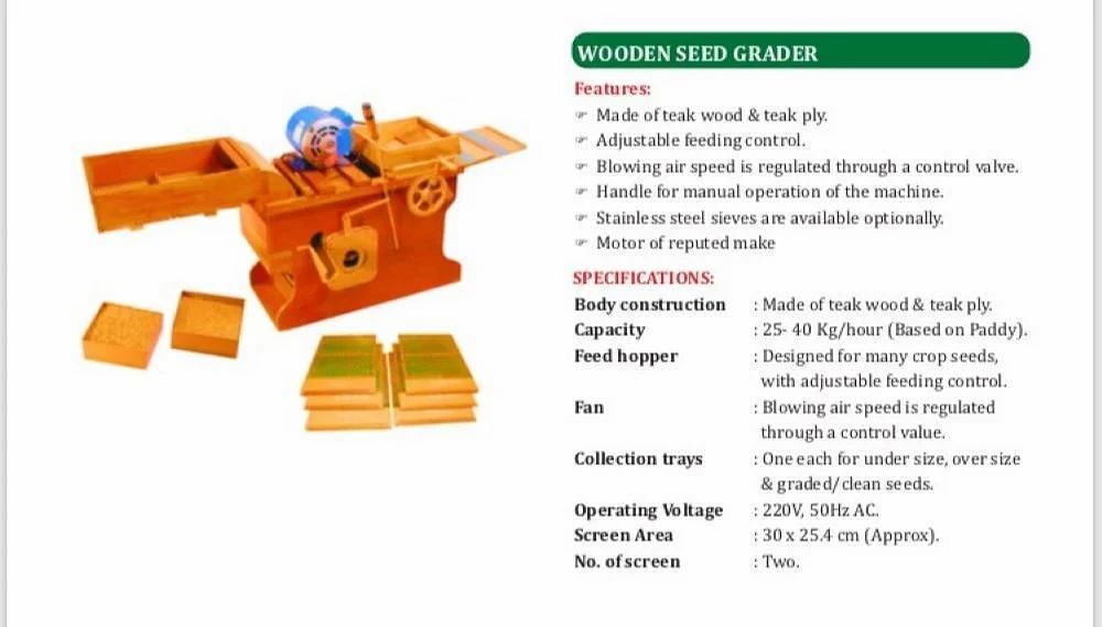 Wooden Seed Grader, For Grains