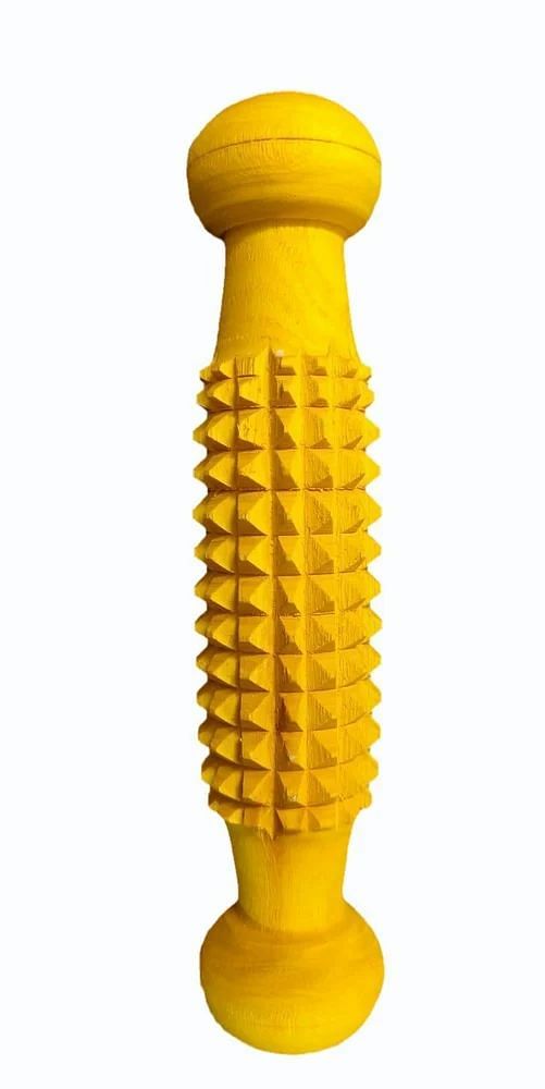 Yellow 7inch Acupressure Massage Roller, Size: 7 Inch (length)