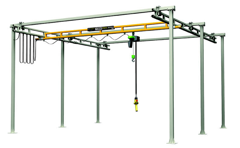 Yellow Electric Light Crane, Max Height: 0-20 feet, Capacity: 0-5 ton