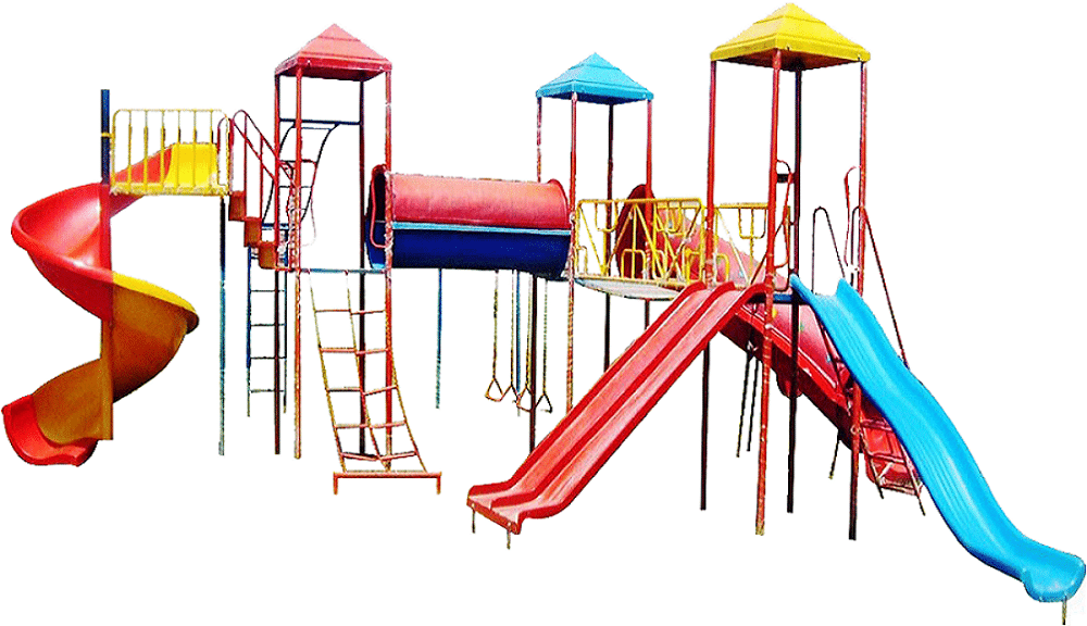 Yellow FRP Children Play Ground Station, For Garden