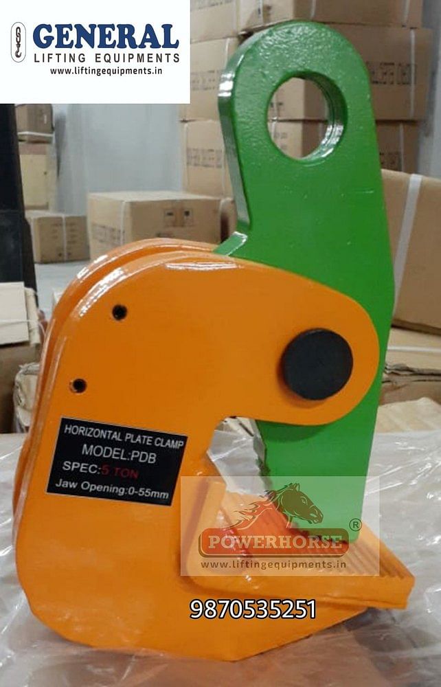 Yellow Horizontal Plate Lifting Clamp, For Industrial