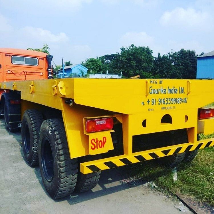 Yellow Mild Steel 20 Feet Low Bed Trailer, Model Name/Number: Gourika India Limited