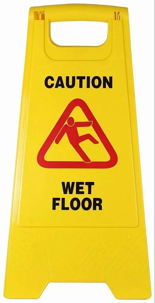 Yellow PVC Caution Sign Board, For Hospital