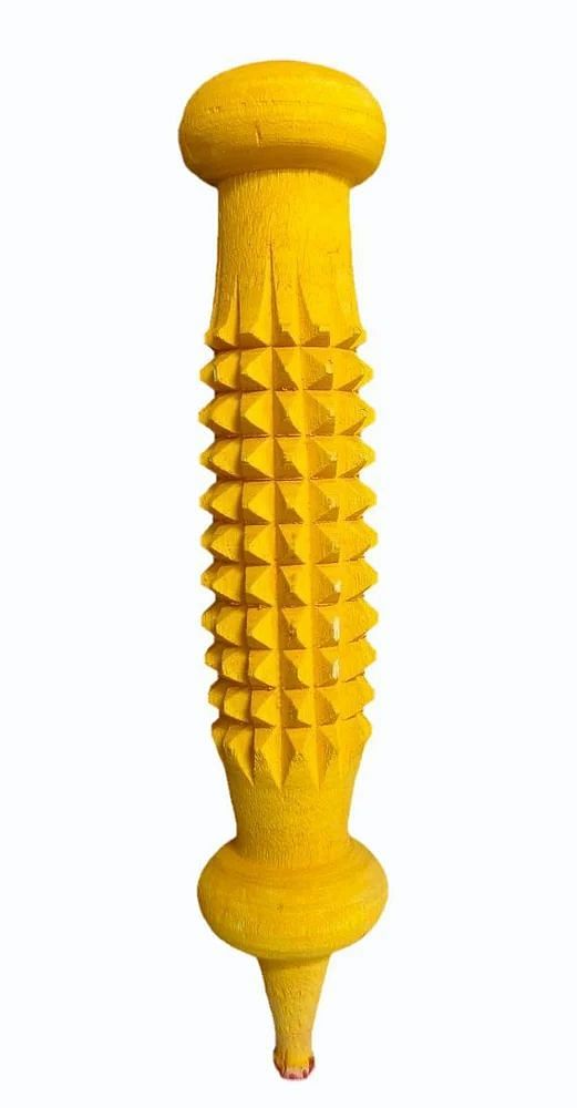 Yellow Yalow Acupressure Beak Massage Roller, Size: 6 Inch (length)