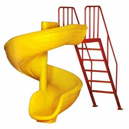 Yellow,Red FRP Spiral Playground Slides, Age Group: 4-12 Yr