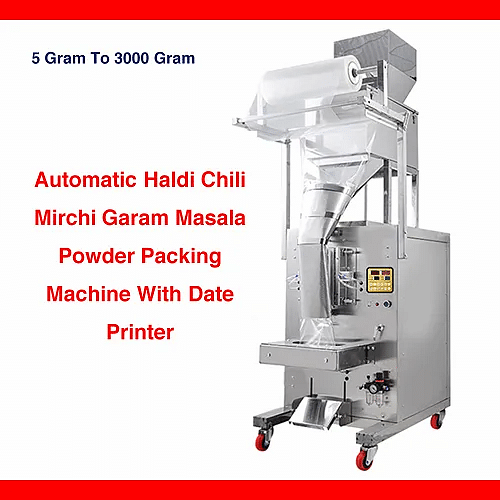 Yuktiraj 10g-3000g Garam Masala Haldi Chili Mirchi Powder Packing Machine, Packaging Type: Box