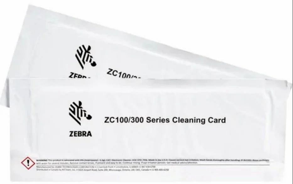 ZEBRA ZC300 cleaning card