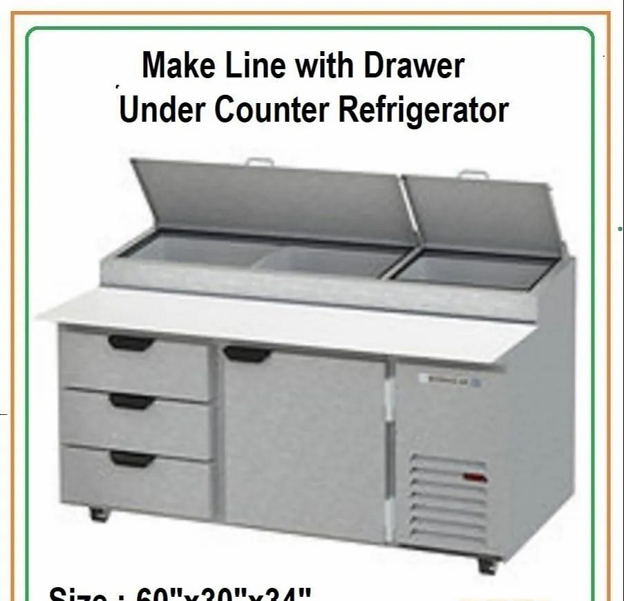 ZEEL Make Line Under Counter Refrigerator with Drawer