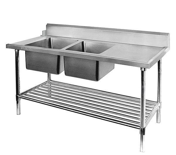 Zeel Stainless Steel Sink Dish Wash With Table, Bowl Size: 18""x18""x10""