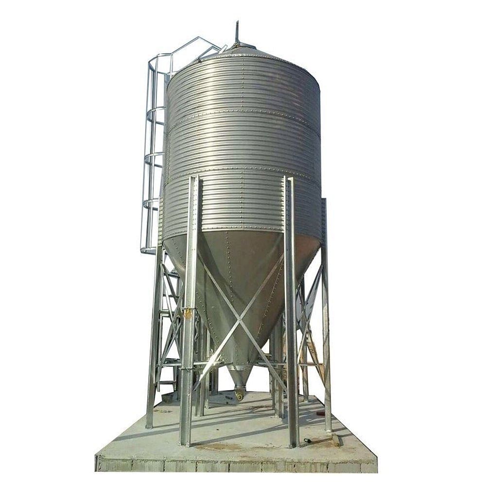 Zincalume Hopper Bottom Grain Storage Silo, For Agriculture, 35 Feet