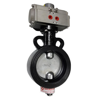 Zoloto Cast Iron Butterfly Valve Wafer Type (Pneumatic Actuator ), Size: 1 &quot; TO 24 &quot;